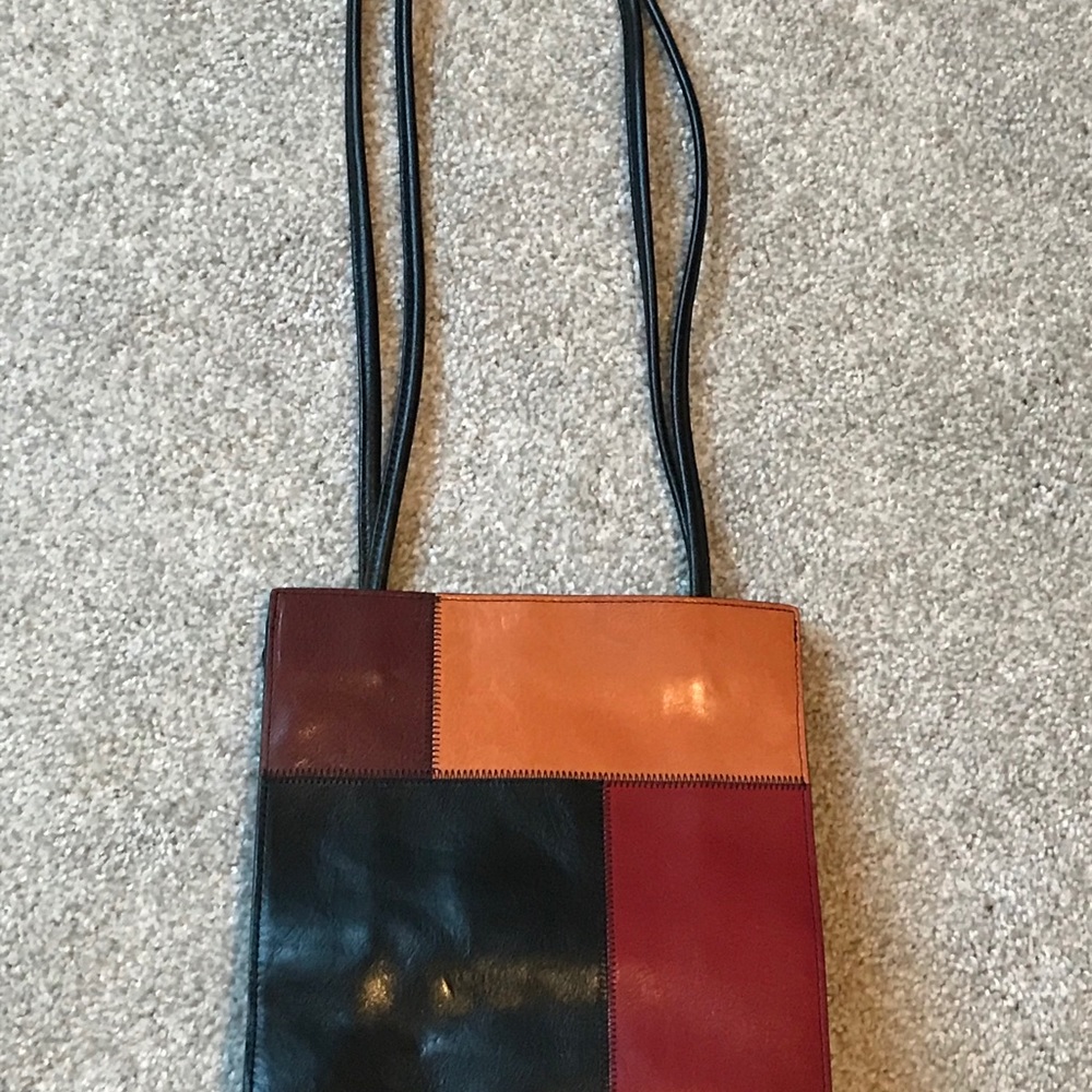 Wilsons Leather Patchwork Shoulder Bag in Black, Brown, Tan, Burgundy, Red
